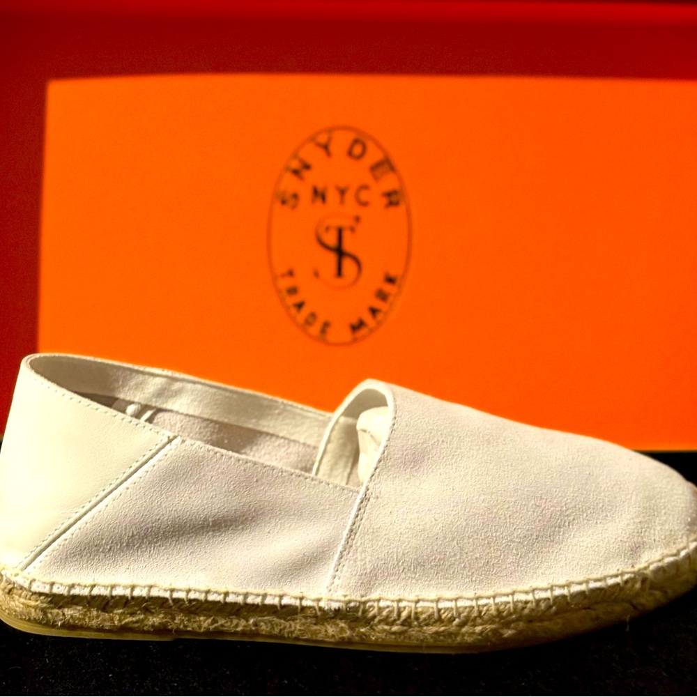 TODD SNYDER SUEDE ESPADRILLE IN IVORY 
Mens size 8
Never worn